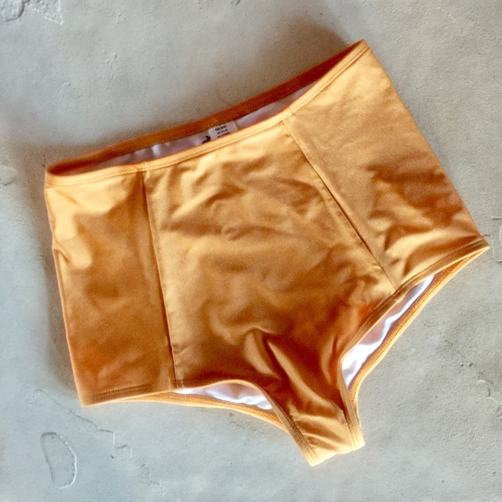 Beverly Swimwear Copper Yellow Slim Seam Bottoms